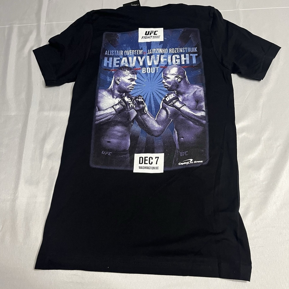 New UFC Washin DC Promo Graphic T Shirt Size S Black Overeem Vs Rozenstruik